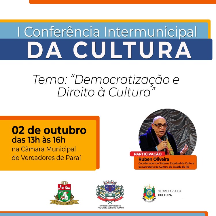 Conferência Intermunicipal da Cultura acontece na próxima semana! 